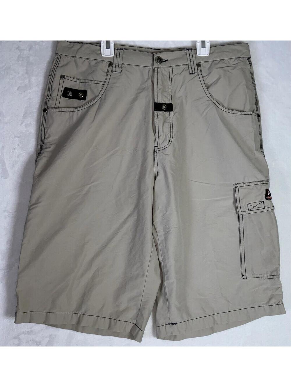 Paco Jeans Vintage VTG Cargo Shorts Mens Size 34 90s Y2k Denim Retro Beige Khaki